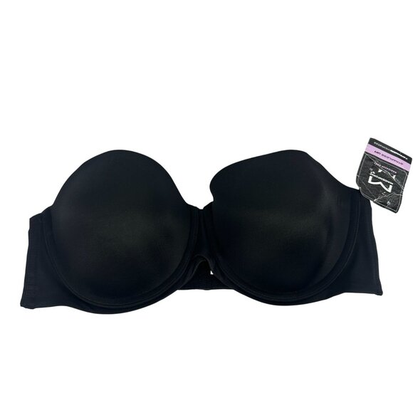 Maidenform Strapless Lift Bra Black 40C Smooth Contour Wireless Molded Cups - Picture 1 of 6